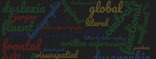 reading and writing impairments tag cloud
